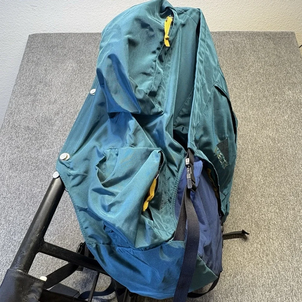 VTG Kelty Yukon External Aluminum Frame Hiking Backpack  Green/Blue Sz L/XL